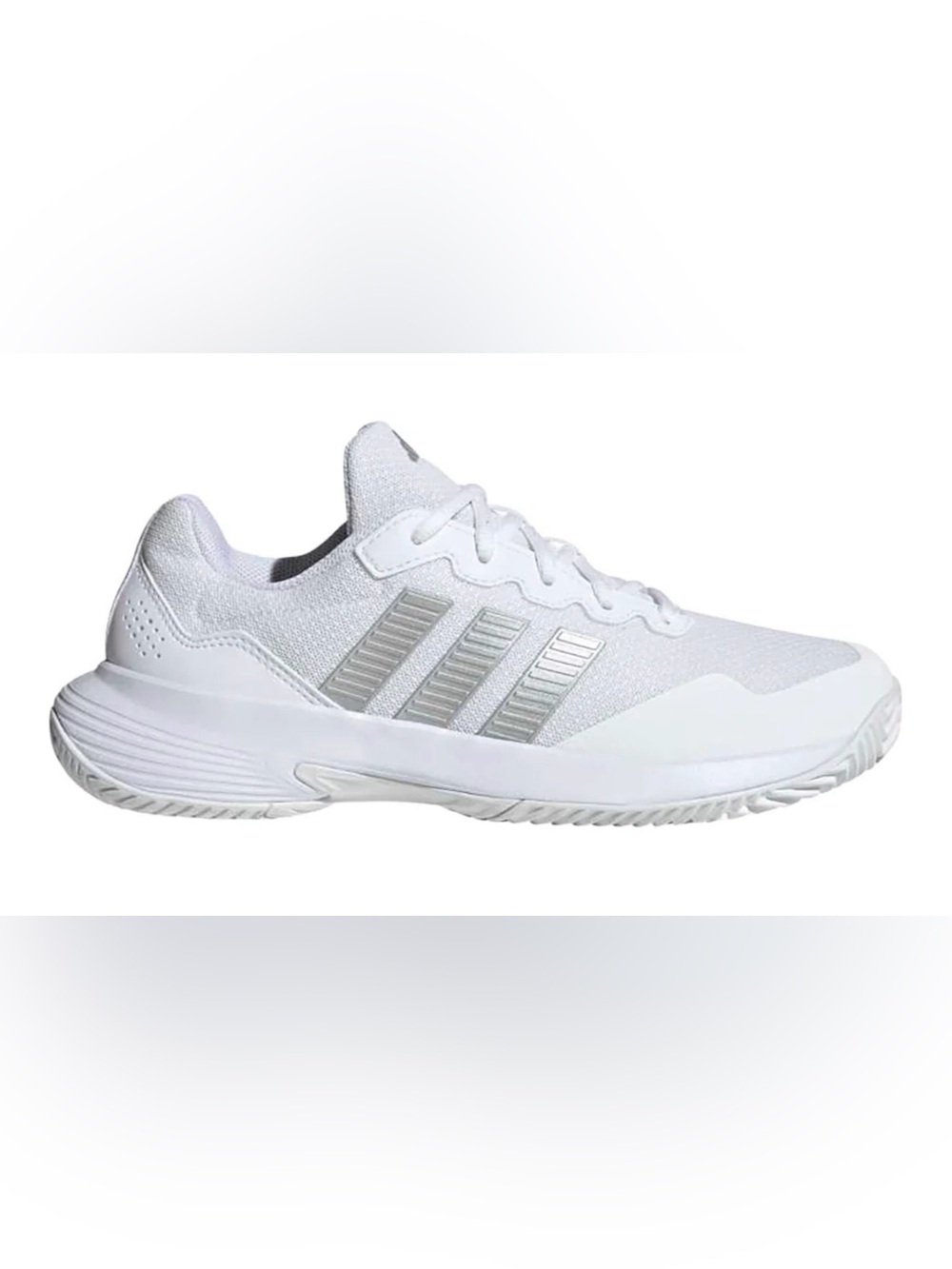Adidas Gamecourt 2.0 Women’s White/Silver Tennis Shoes(Sz 7.5)